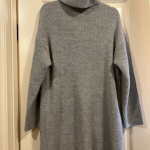 Nordstrom Elegant Gray Cowl Neck Sweater